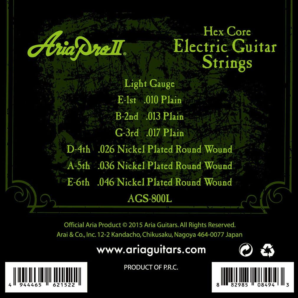 Aria 2 A1410 – Set of Electric Guitar Strings 010 046