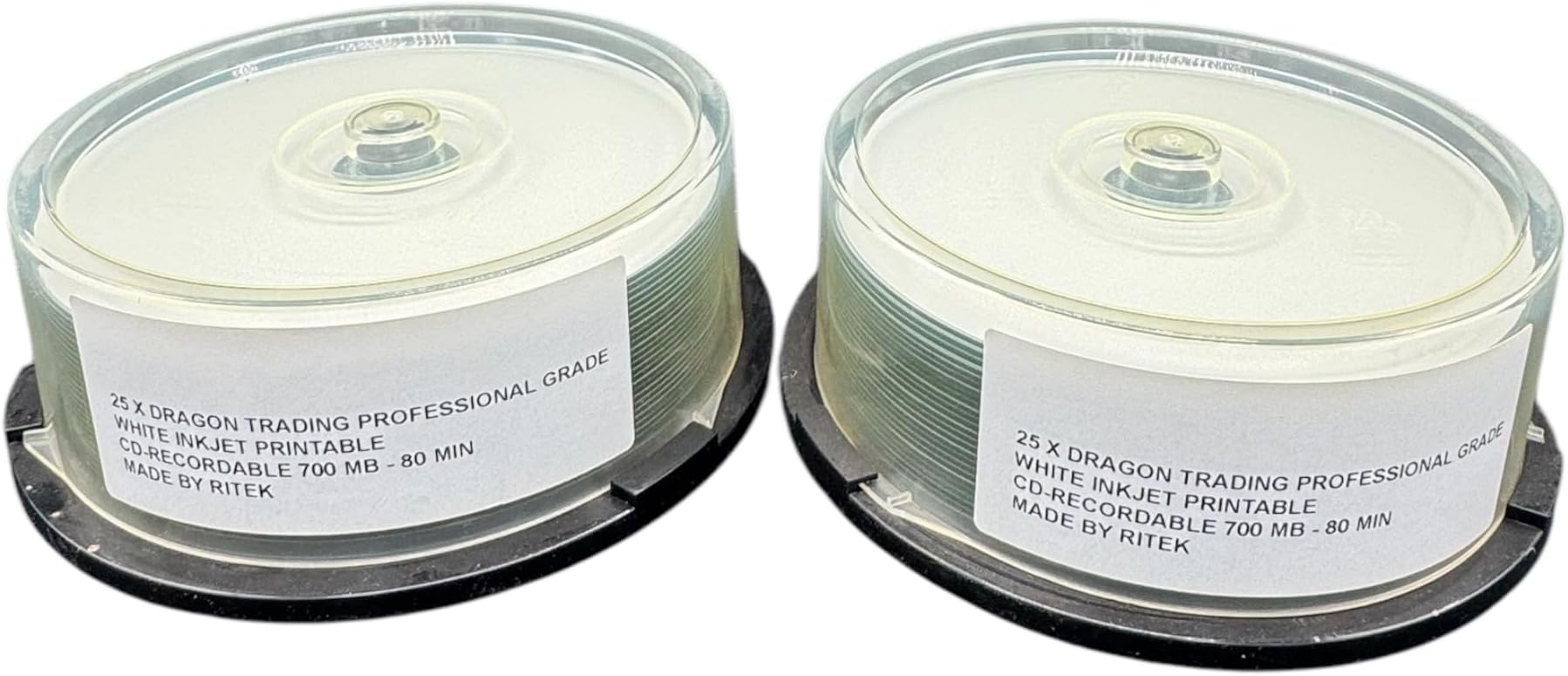 – 80Min/700MB 52x "Full Surface" White Inkjet Printable CD-R 100pcs
