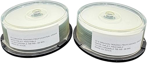 Sponsored Ad – 80Min/700MB 52x "Full Surface" White Inkjet Printable CD-R 100pcs