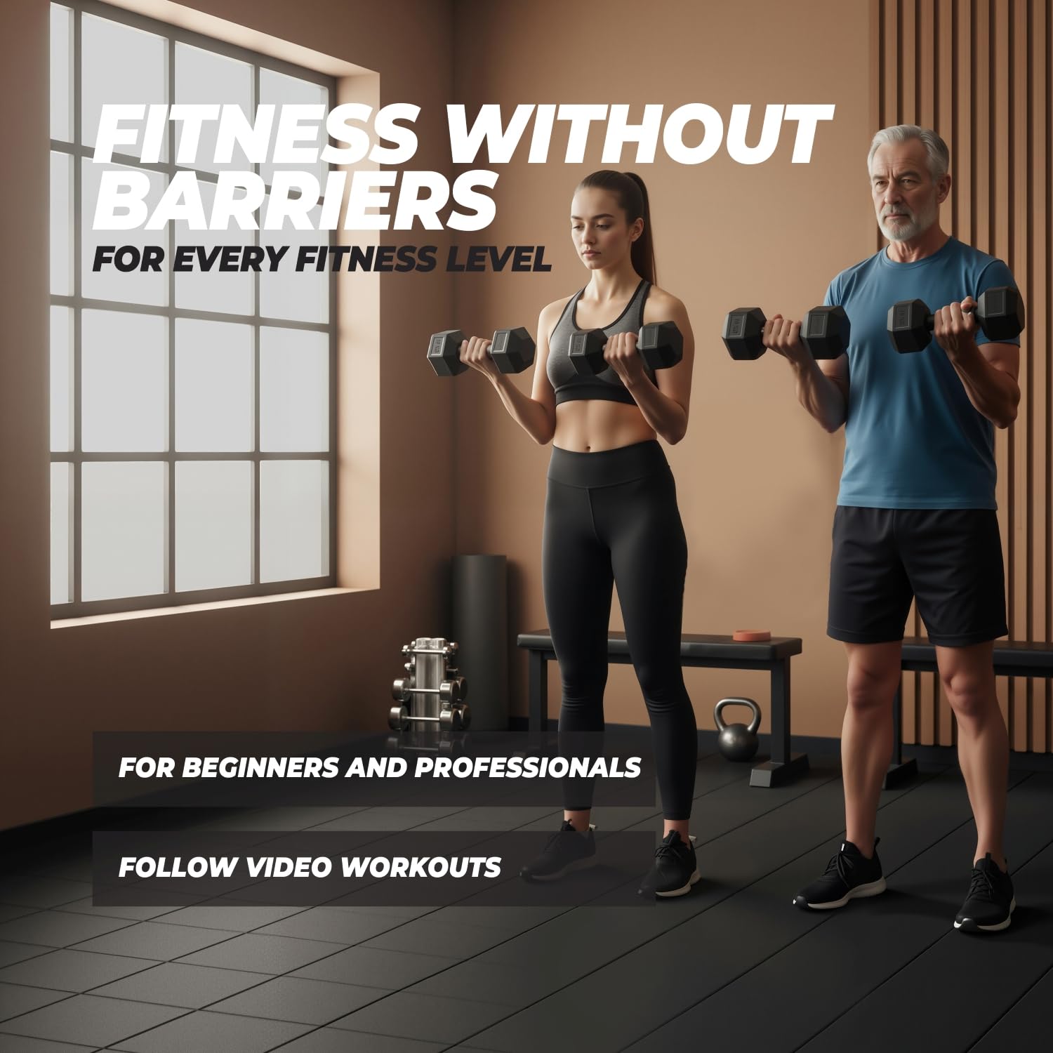 VirtuFit Hexa Dumbell – 12,5 kg – per pezzo
