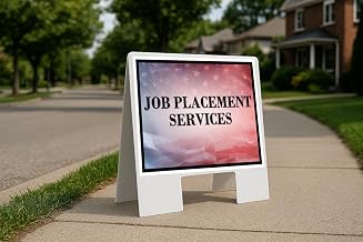 Job Placement Services 4Th Of July American Flag Usa Patriotic Faded A-Frame Double Sided 23x23 in. Yard Road Sign