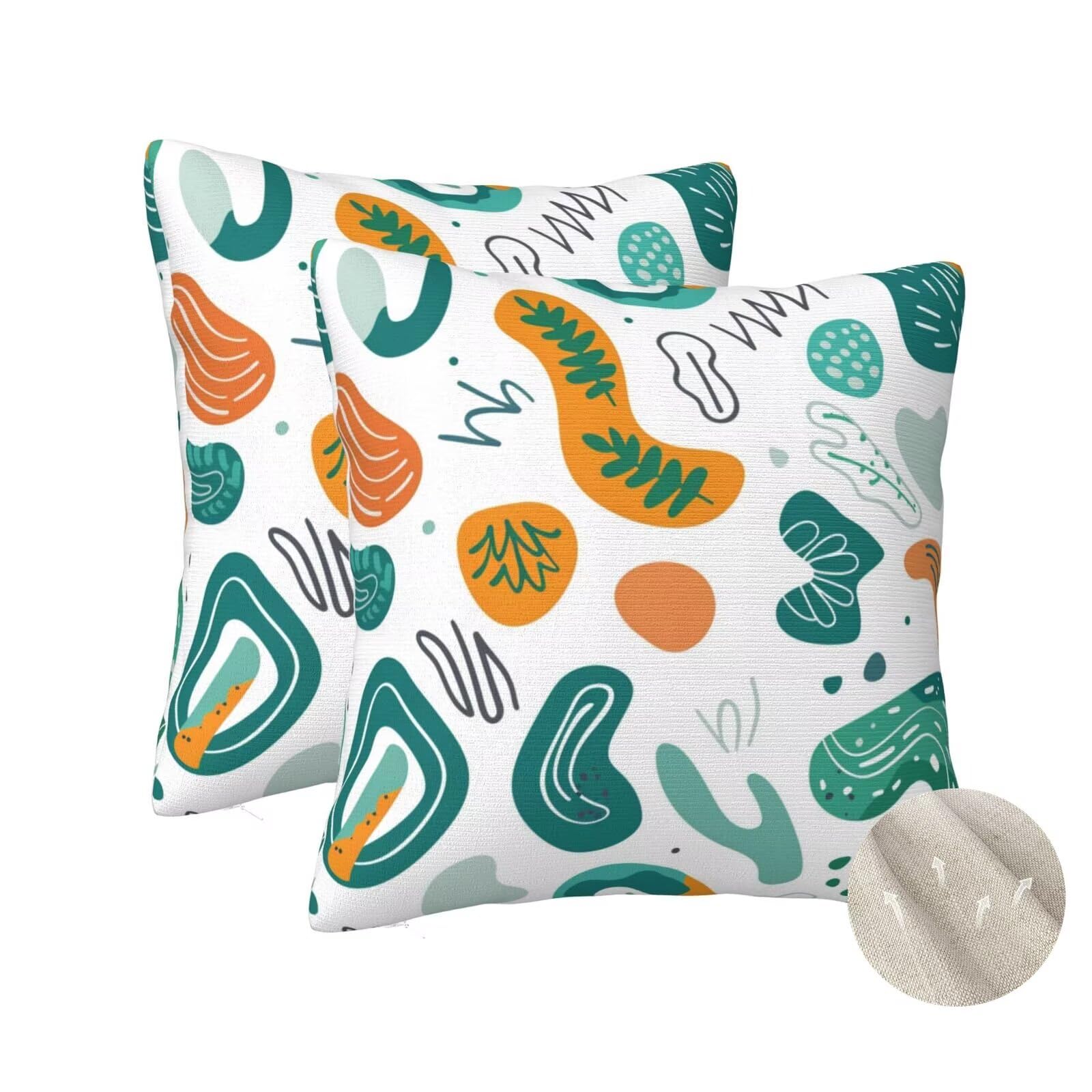 Housse coussin 60x60 cm lot de 2 géométrique pour canapé salon et chambre