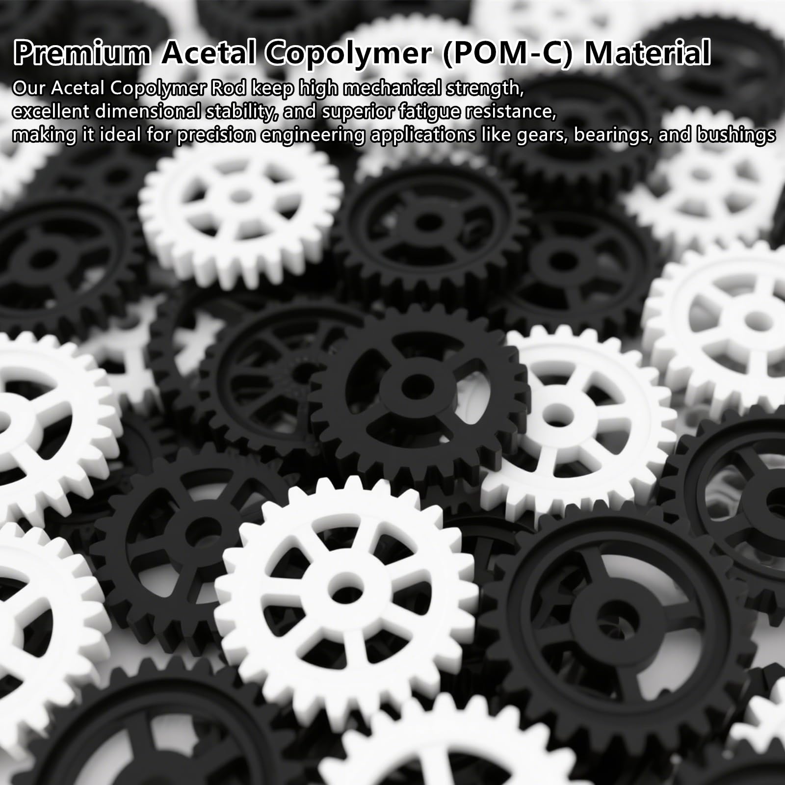 4-Pack Acetal Copolymer Round Rods (POM-C) 3/4