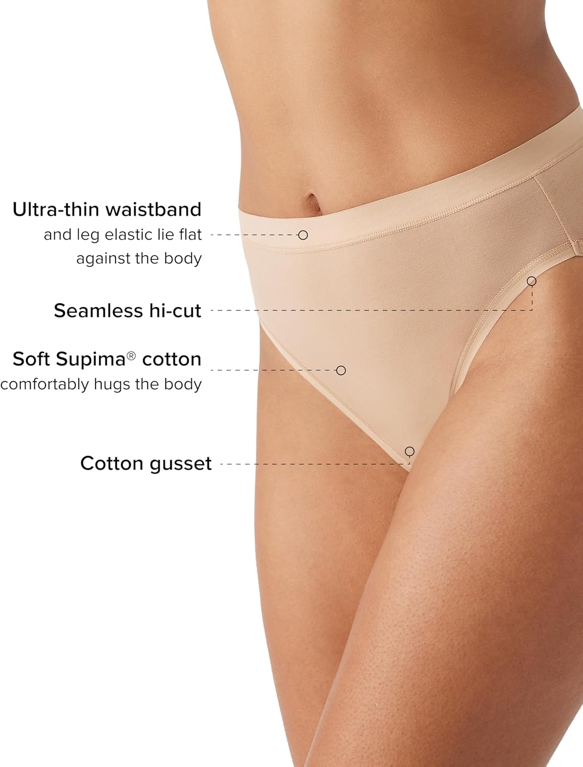Wacoal womens Understated Cotton Hi-cut Brief Panty - Image 4