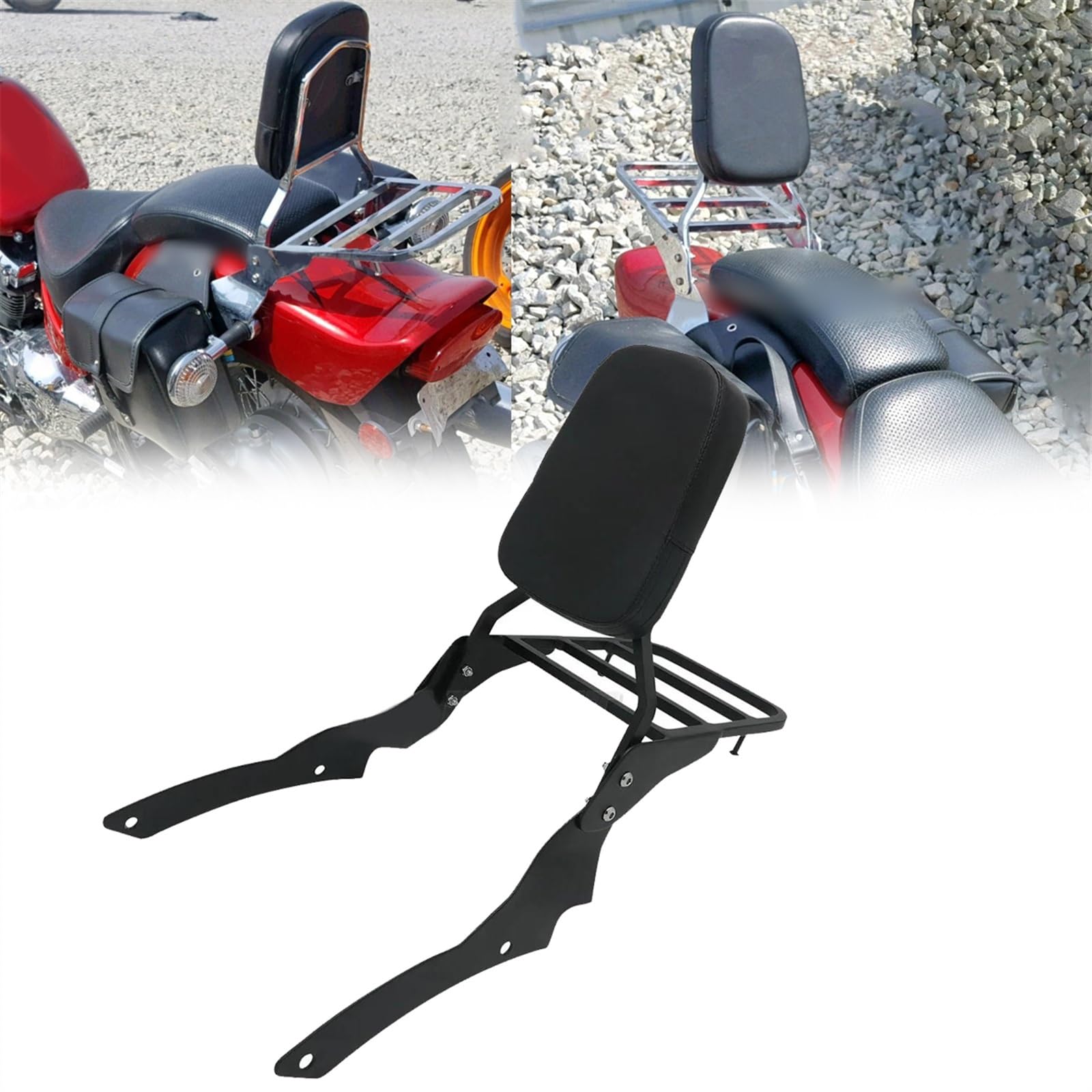 Barre Sissy avec Porte-Bagages Yamaha Dragstar 650 Custom 1997-2017