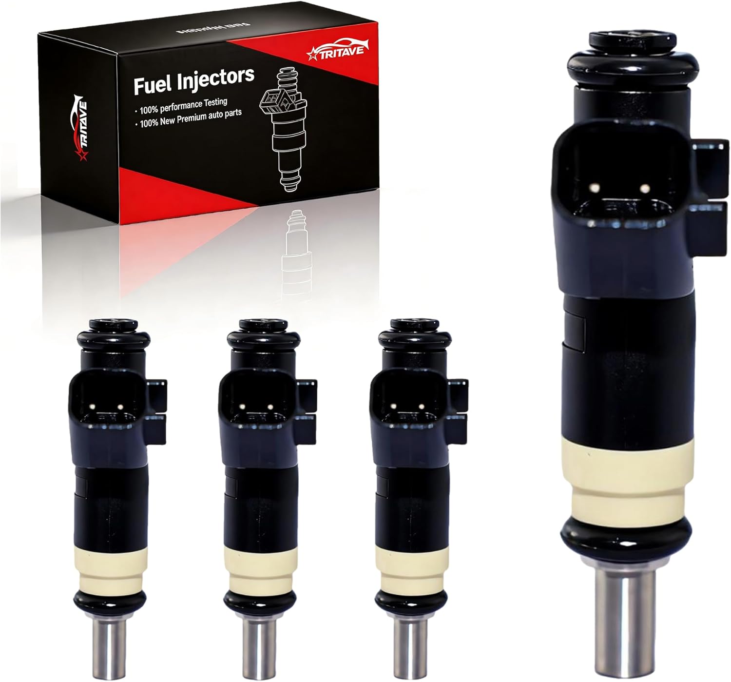 Upgraded Fuel Injectors 4Pcs Compatible with Jeep Compass 2007-2017, Patriot 2007-2017 & Dodge Journey 2009-2015, Avenger 2008-2014, Caliber & Chrysler 200, Sebring Oe# 04891577A