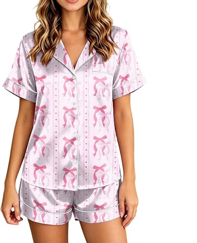 SamLng Lounge Sets For Women Silk Pajamas Women'S Womens Satin Pajama Set Short 
