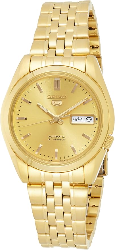 Seiko 5 gold mens watch Clearance