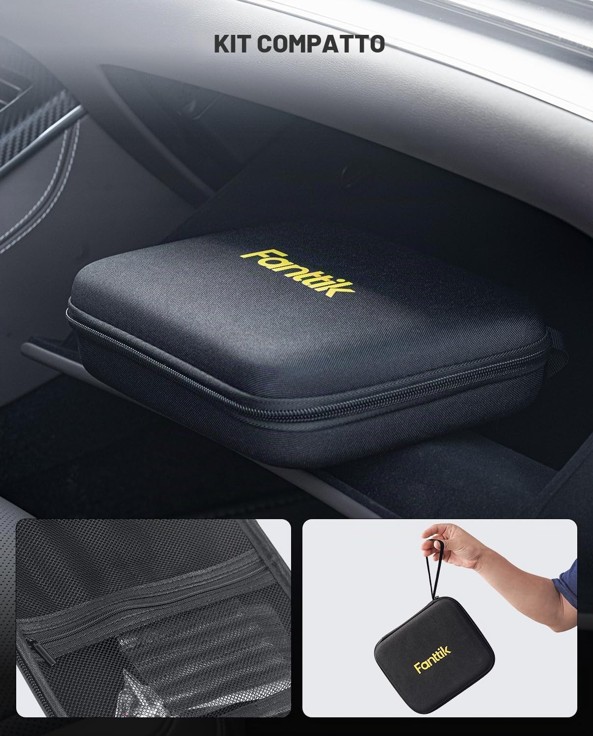 Fanttik Kit di riparazione per pneumatici, kit di 24 tappi per pneumatici resistenti, per riparare forature e patch, strumenti universali per riparazione pneumatici di auto, auto, moto, camion, ARB