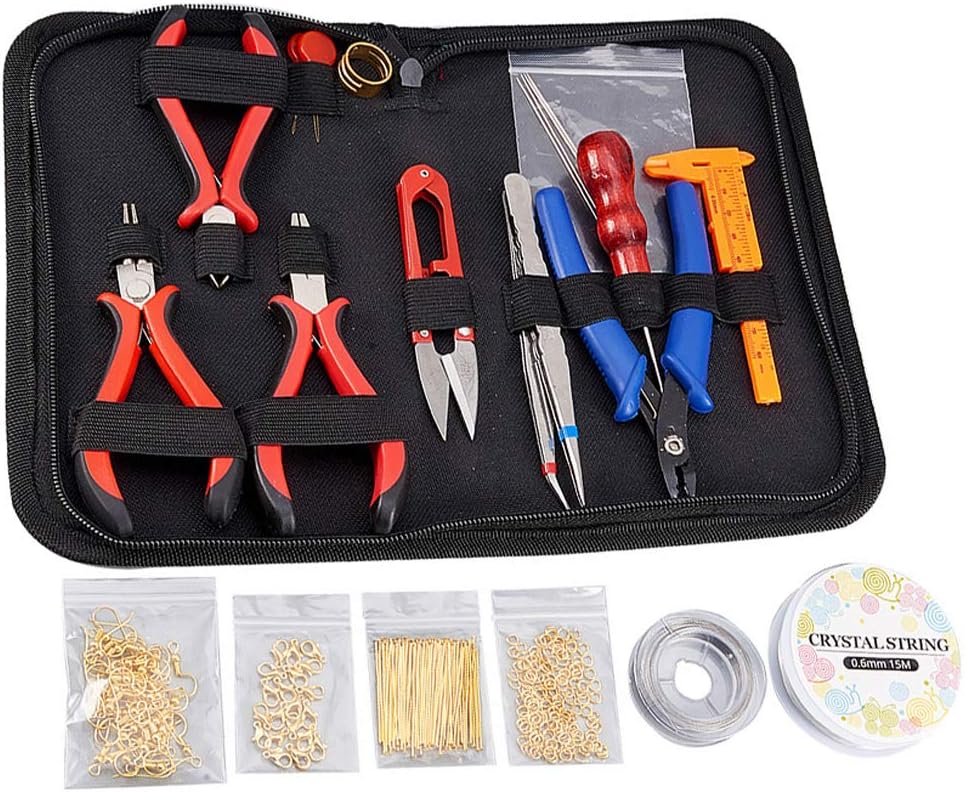 Luzhengyang Jewelry Making Tools Repair Kit Jewelry Pliers Beading Wire Set DIY Crafts