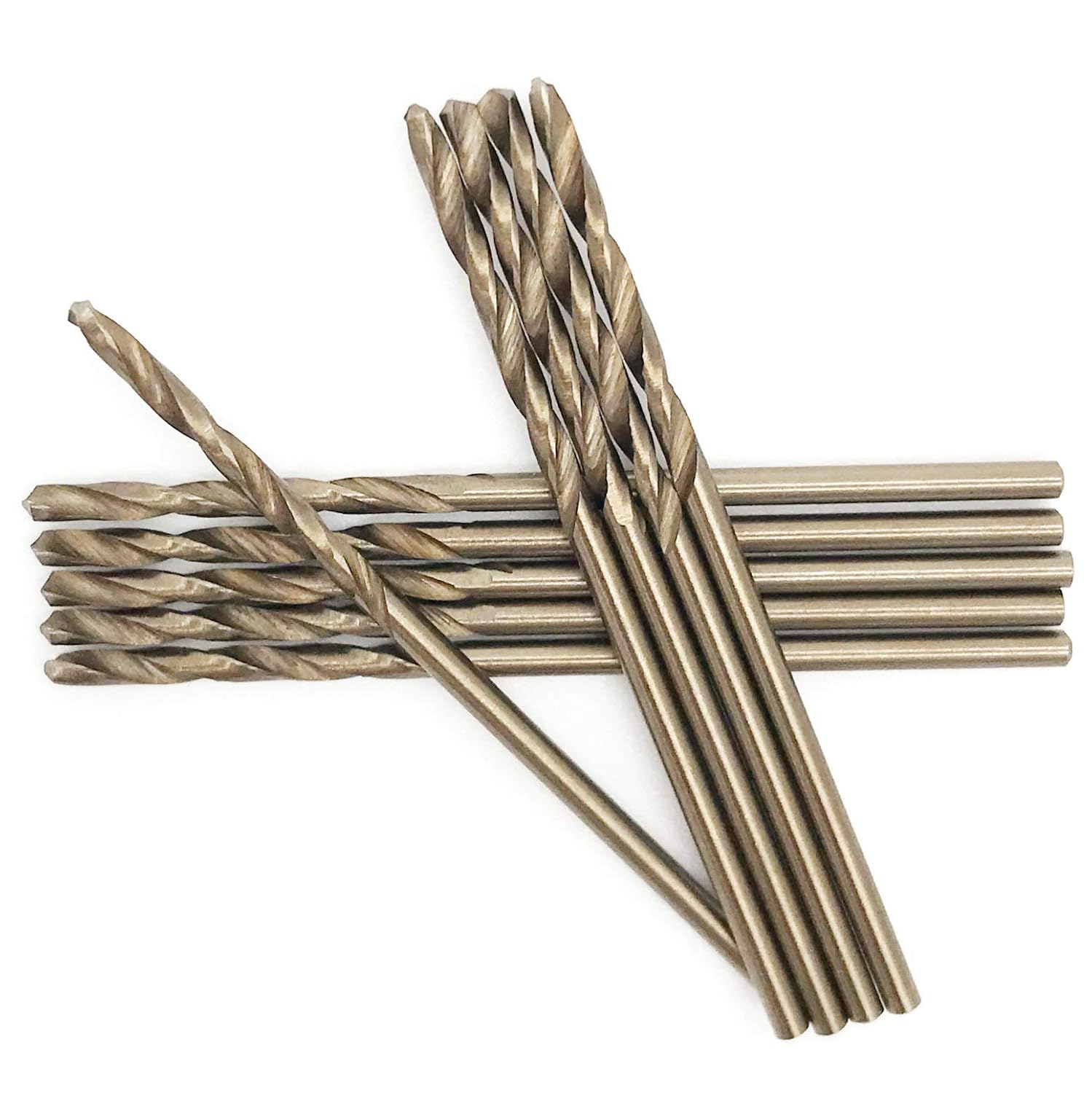 M35 HSS Cobalt Drill Bit, 2.5mm Diameter Twist Drill bits, Split Point for Drilling Metal Steel Aluminum 10Pcs