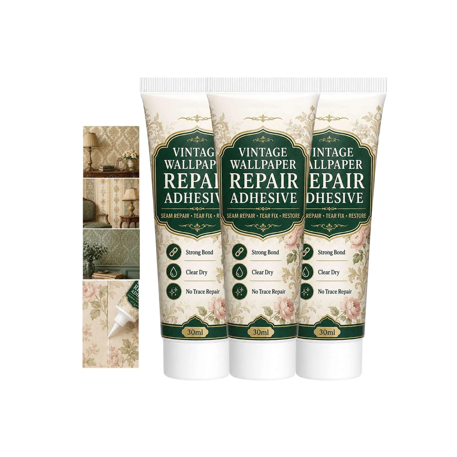 Repair Adhesive for Vintage-Patterned Wallpapers,Wallpaper Repair Adhesive
