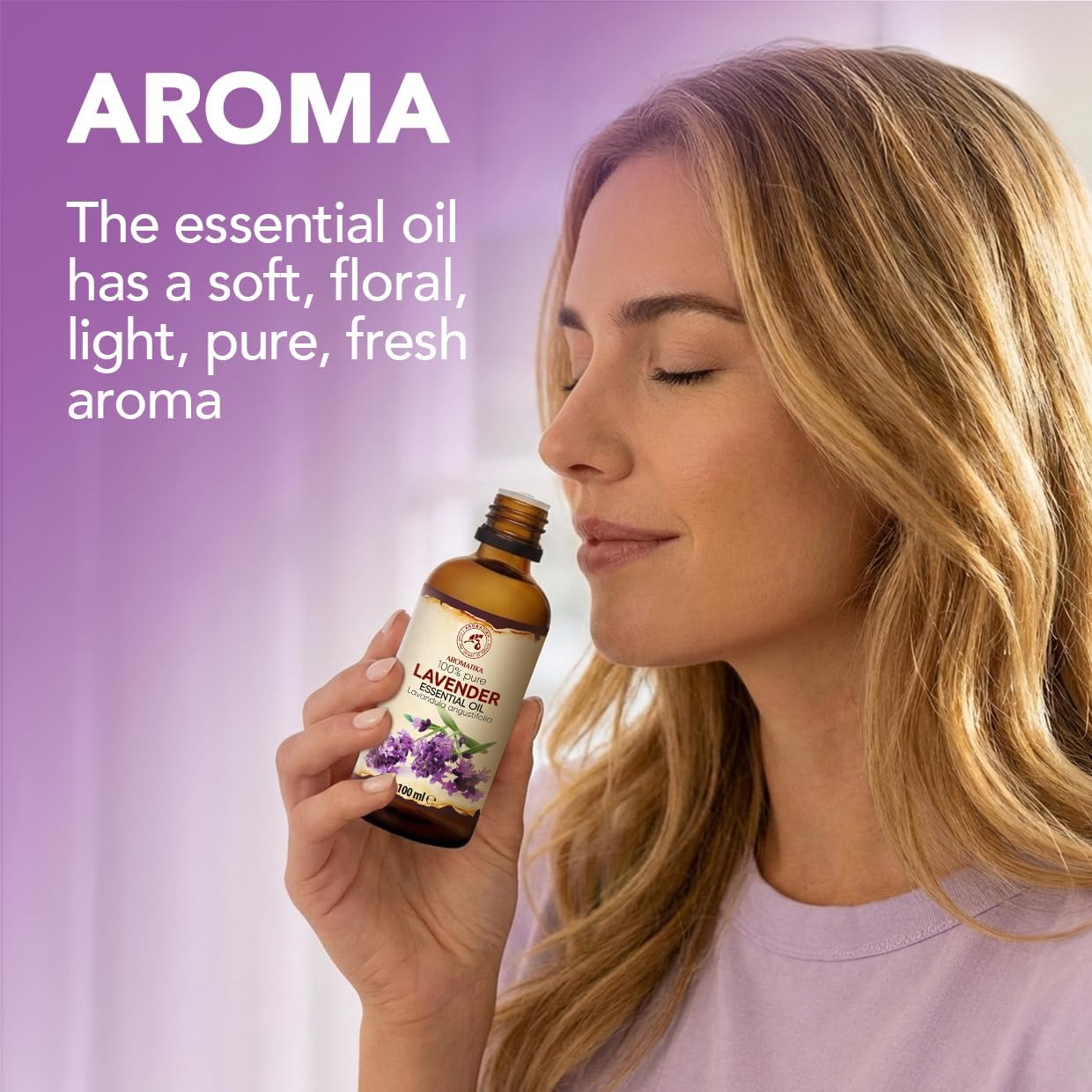 Lavender Essential Oils 6.8 Fl Oz for Diffusers - Aromatherapy - Pure Lavender Oil - Fragrance Oil for Sleep - Skin Care - Body - Hair