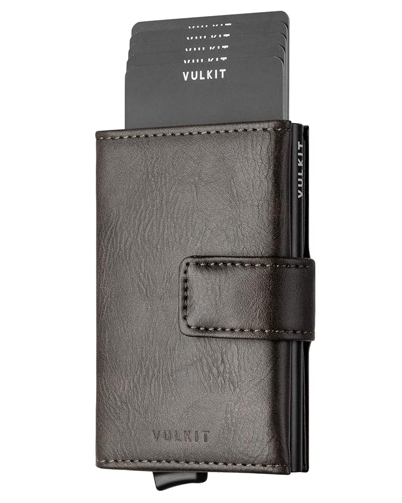 Regalo Hombre VULKIT Cartera De Tarjeta RFID Para Hombres, Cartera