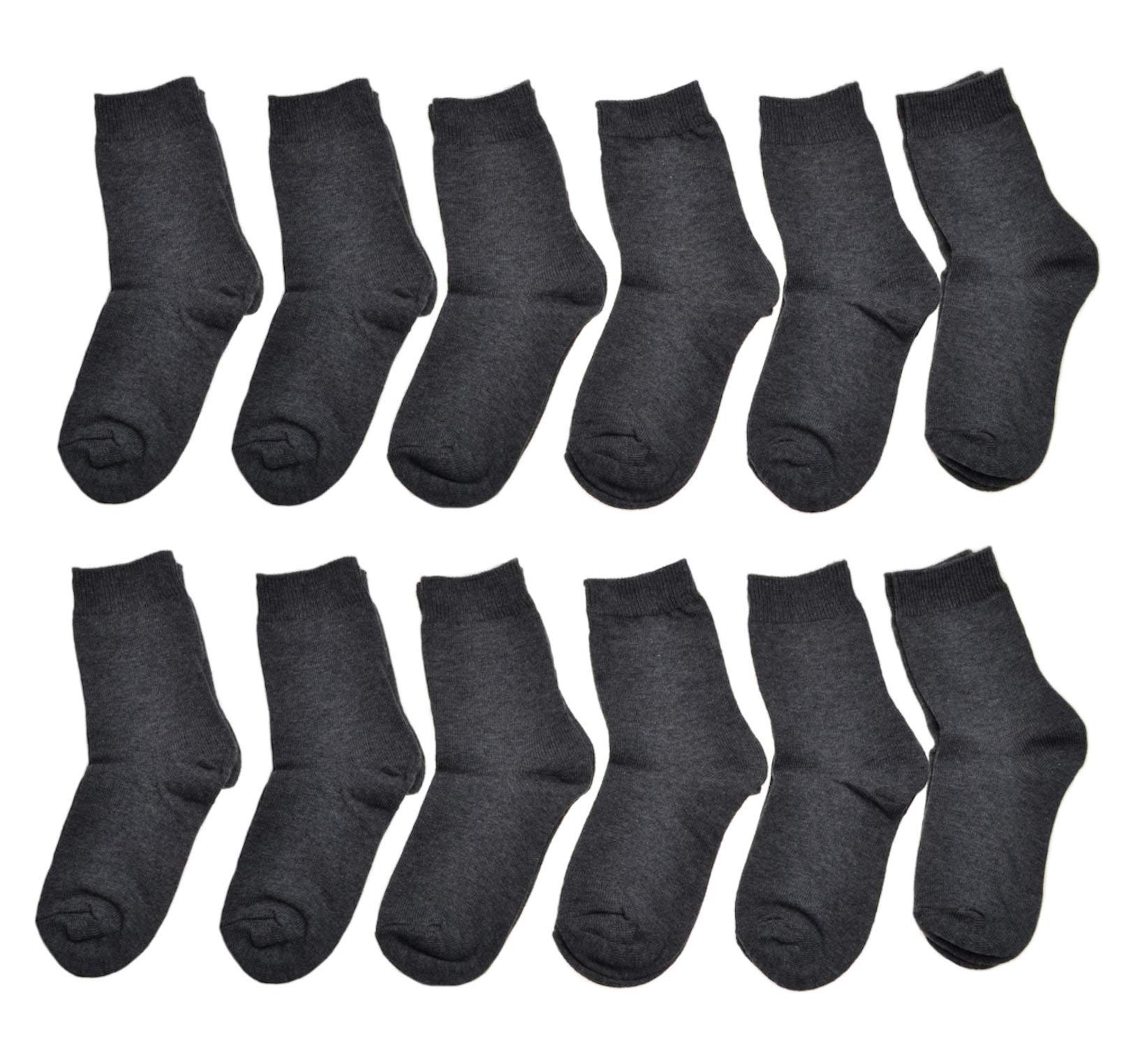 Wb Socks Boys Grey 12 Pairs Of Plain Socks - School Socks