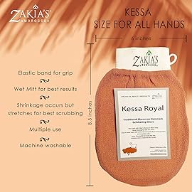 Original Kessa Exfoliating Glove - Charcoal Black - Microdermabrasion At Home Exfoliating Mits, Removes unwanted dead skin, dirt and grime and Keratosis Pilaris. Great for spray tan removal. (1 Unit)