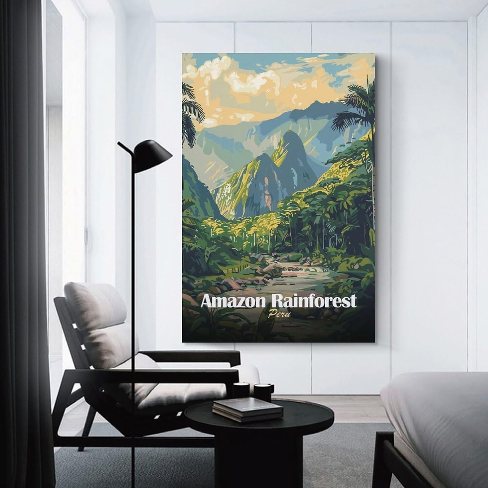 Amazon Rainforest Peru Travel Decorative Wall Artwork, 24x36inch(60x90cm), for Home Lounge, Bedroom Or Reading Nook, Easy Decor for Gallery Walls