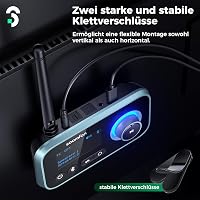 SOOMFON 3-in-1 Bluetooth 5.0 Adó Vevő 2 Fejhallgatóhoz, TV PC Sztereó Audio Adapter Alacsony Késleltetéssel, Hangerő Szabályozás 4