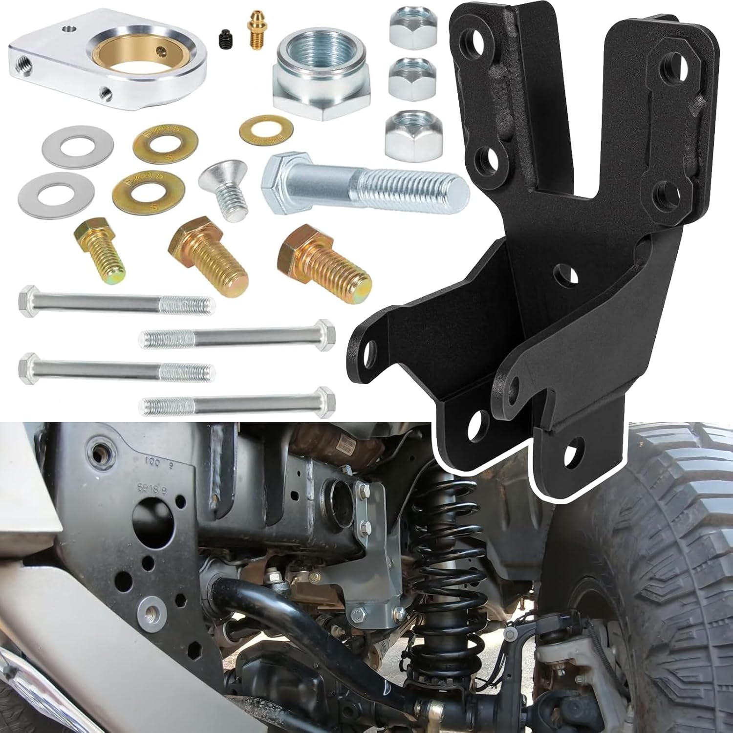 8869-01 Front Track Bar & Sector Shaft Brace Fits for Jeep Wrangler JL JLU and ​Gladiator JT 2018 -​2023
