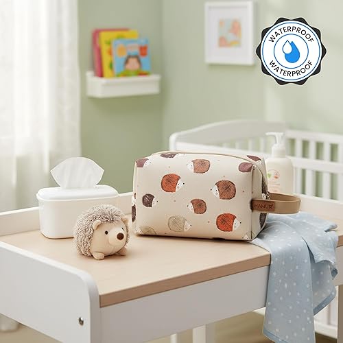 Miniatura 2 de HAMUR HOME Bolsas de tela para pañales húmedos y secos, organizador de viaje impermeable reutilizable para pañales de bebé, trajes de baño, ropa de