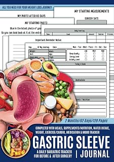 Gastric Sleeve Journal: Daily Bariatric Weight Loss Surgery Planner for Post Surgery & Pre Surgery to Track Meals, Nutrition, Exercise, Weight, Medication & Mood | Gastric Sleeve Gifts for Women