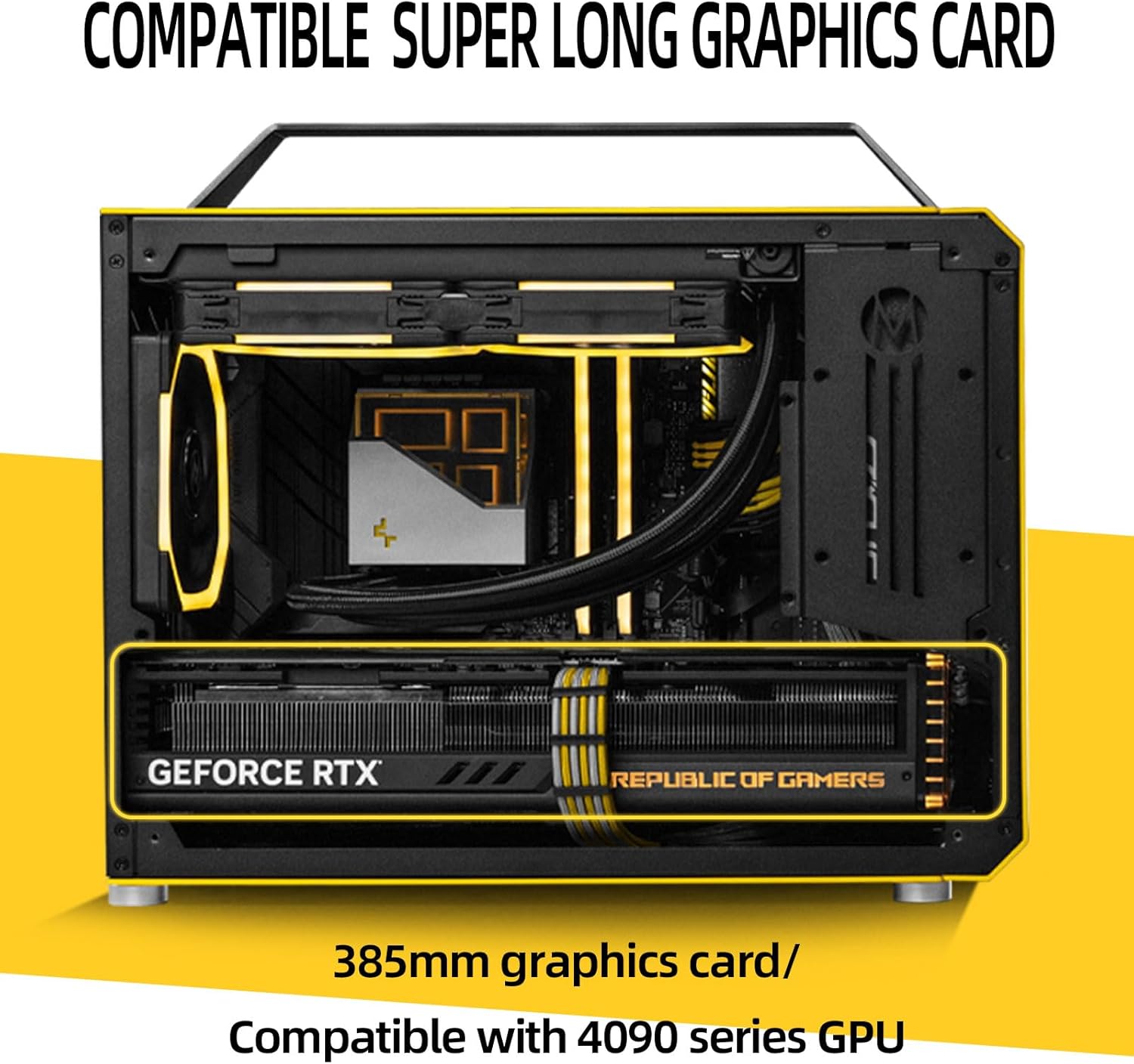 Mechanical Master C+Max Desktop Compact with Handle - MATX case,specially designed for longer GPUs, supporting 240 AIO and ATX14cm/SFX PSU, Multi-Function Bracket (HDD/Fan) (Moonlight Silver)