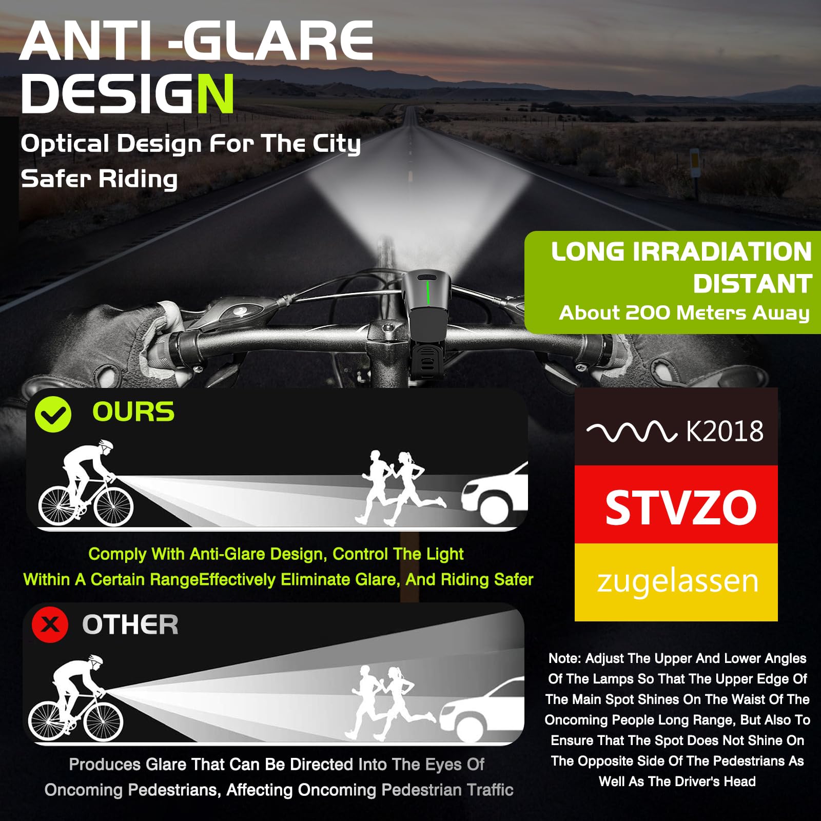 Fahrrad-LED-Set StVZO-zugelassen – 2600 MAh Akku, USB-C, IPX5 Wasserdicht, Mit Batterieanzeige, Für Vorne & Hinten Fahrrad-LED-Set StVZO-zugelassen – 2600 MAh Akku, USB-C, IPX5 Wasserdicht, Mit Batterieanzeige, Für Vorne & Hinten