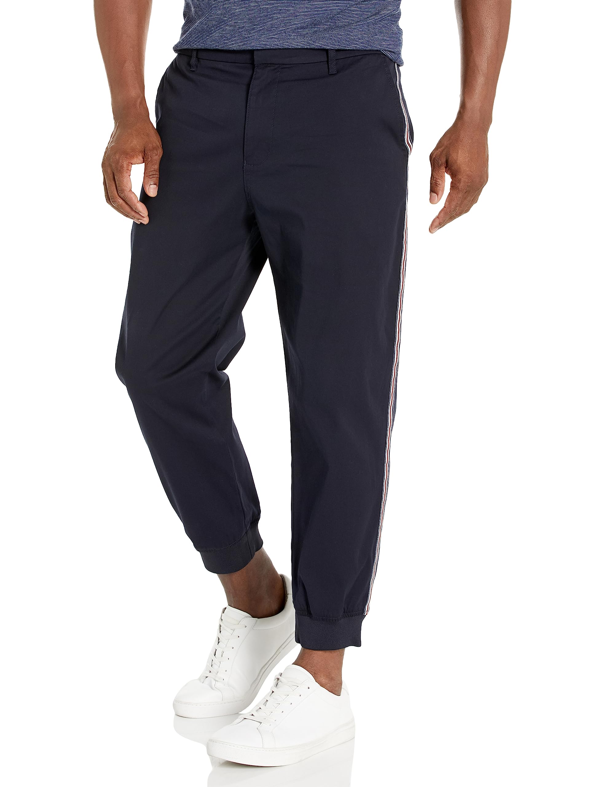 Armani Exchange Mens Stretch Cotton Twill Cuffed Trousers