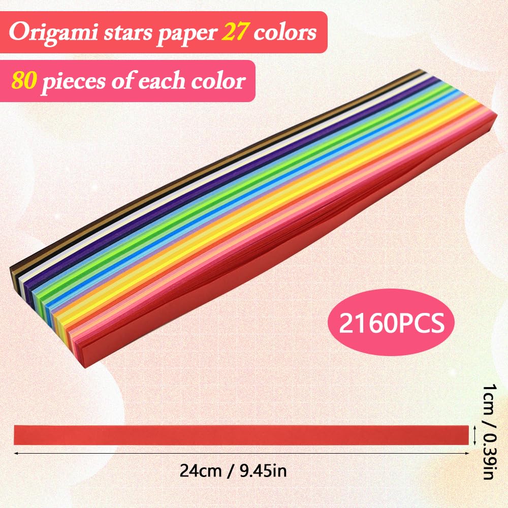 Tiras de papel origami arcoíris 27 colores 4 paquetes manualidades DIY
