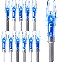 Vista 1 de 6/12 PCS S Lighted Nocks for Arrows .244"/6.2mm Inside Diameter Lighted Arrow Nocks for Archery Hunting