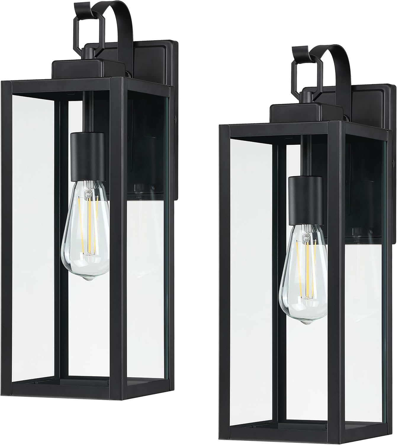 Revtronic Large Size Outdoor Wall Lights, 2 Pack 18 Inch Matte Black