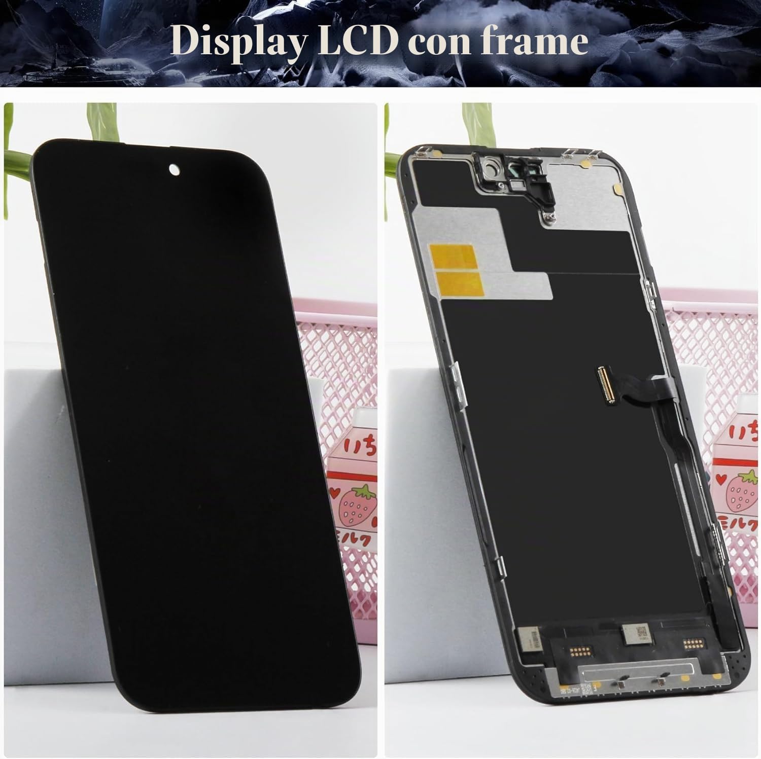 Schermo LCD TFT per iPhone 14 Pro Max per iPhone 14 Pro Max Sostituzione dello schermo A2894 A2893 A2895 Digitizer Touch Screen Assembly Kit di riparazione (nero, senza cornice)