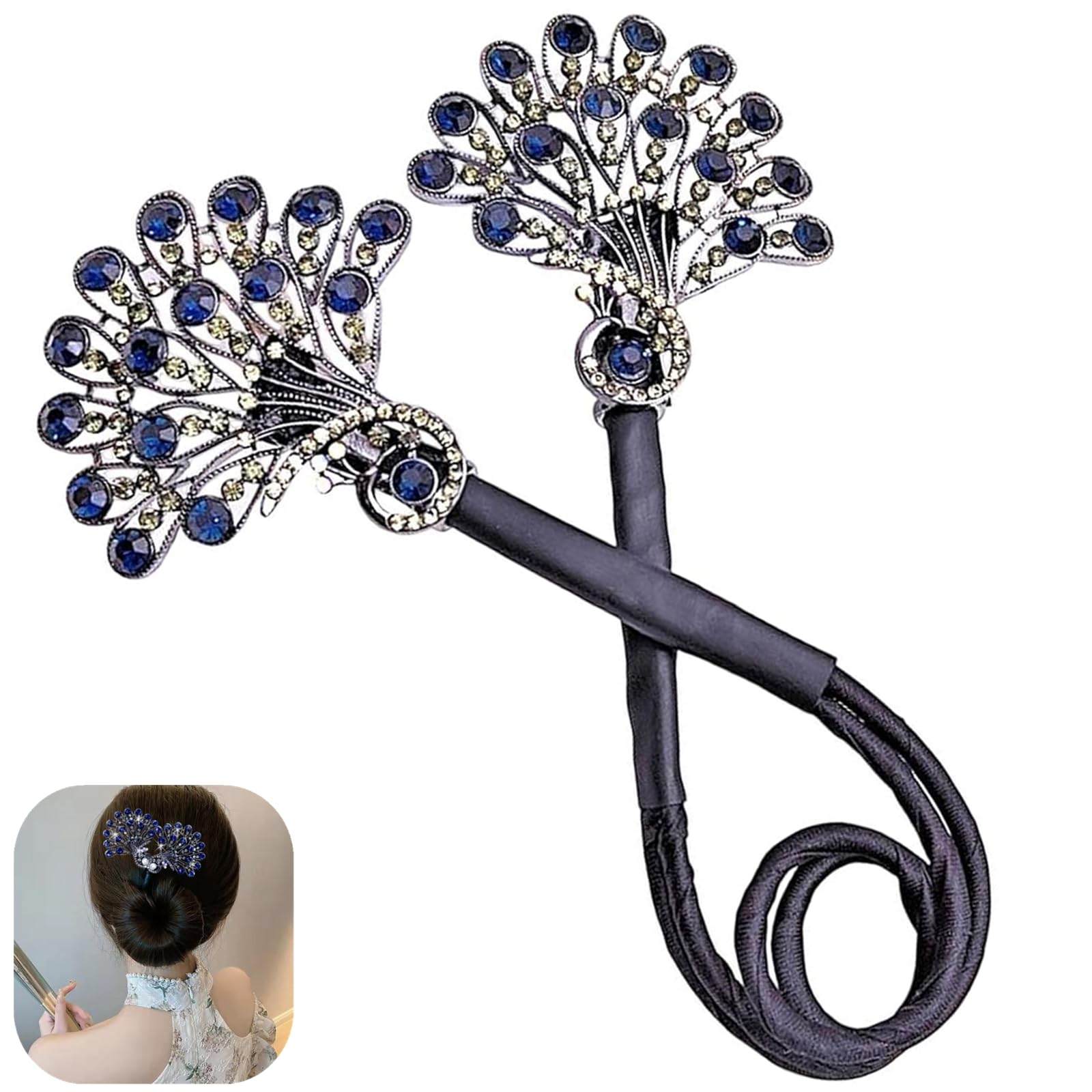 Hair Bun Maker, Lazy Hair Curler Deft Bun Twister Flexible Donut Hair Bun Lazy French Hair Curler Bun Clips Accessories Korean Hair Accessories for Women Girls Long Thick Thin Hair