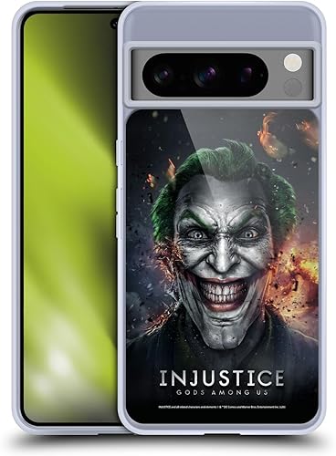 Head Case Designs Officially Licensed Injustice Gods Among Us Joker Key Art Soft Gel Case Compatible with Google Pixel 8 Pro