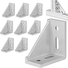 DBREAKS 8 Stk Aluwinkel Befestigungsmaterial, 40x80 Aluprofil Winkel, 90 Grad Eckverbinder aus Aluminium, Stable Winkelverbinder für Aluprofil Strebenprofil, DIY-Projekte