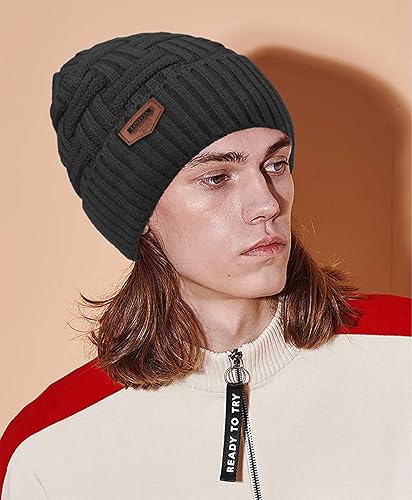 Miniatura 5 de Loritta Winter Hat Warm Knitted Thick Baggy Slouchy Beanie Skull Cap for Men Women Gifts