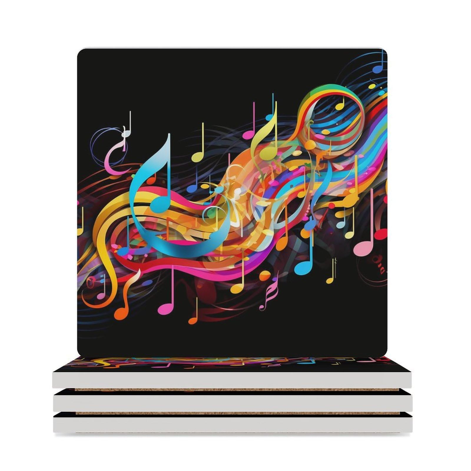 Dessous de verre note de musique pour table basse et apéritif