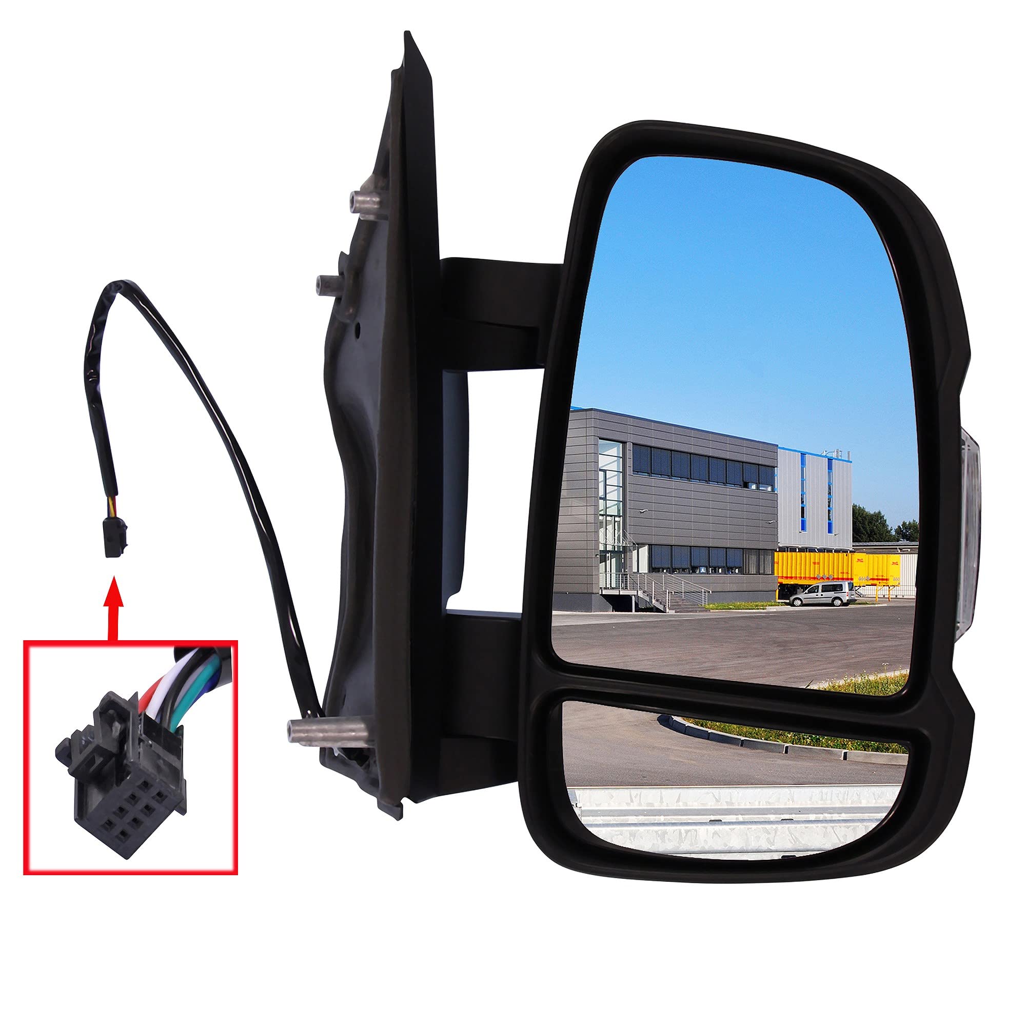 2x specchietti retrovisori esterni riscaldati con indicatore | Compatibile con: CITROËN JUMPER II Bus, JUMPER II Kasten, JUMPER II Pritsche/Fahrgestell, FIAT DUCATO Bus, DUCATO Kasten