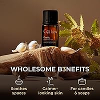 Vista 5 de Gya Labs Garlic Essential Oil - 0.34 Fl Oz - for Hair, Skin, Diffuser, Aromatherapy & DIY Candle Making Scent