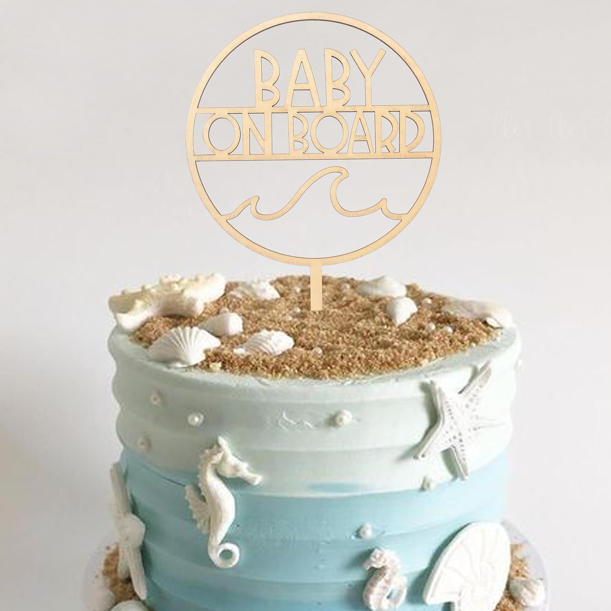 Wooden First Birthday Cake Topper Wave Cake Topper, Beach Themed, Surf ...