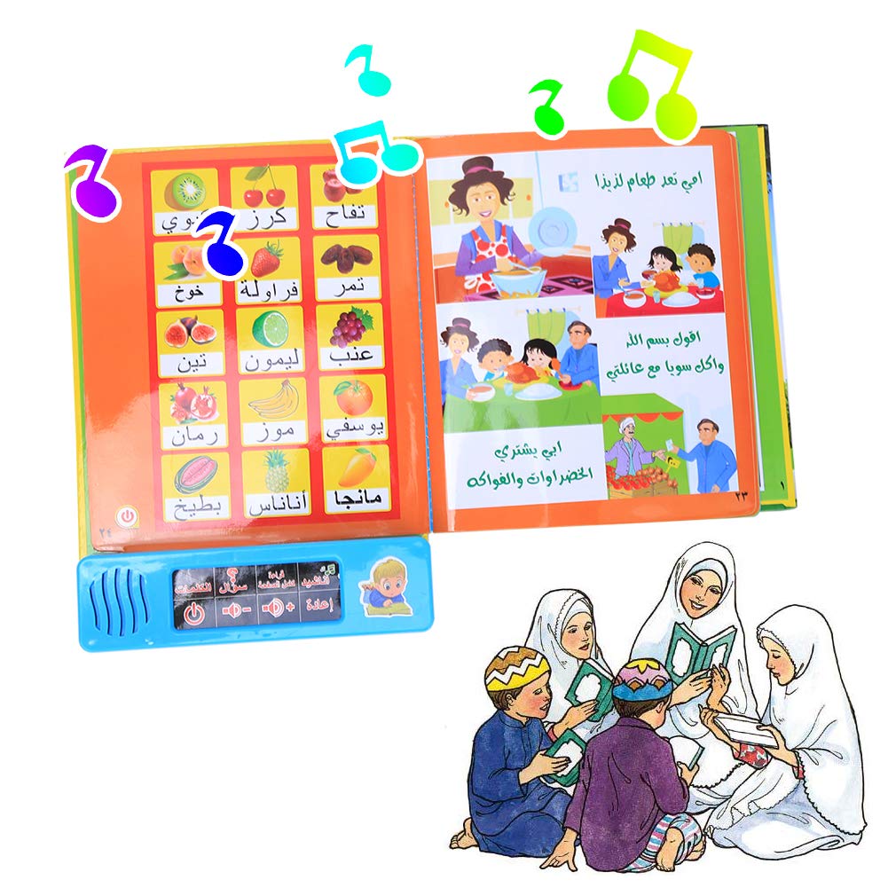 Tablette Arabe Interactif pour Enfants avec Livre Sonore, Machine de Lecture d'Apprentissage Portable