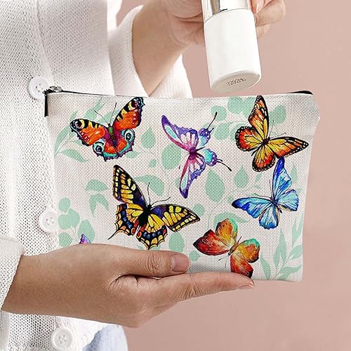 Miniatura 9 de Bolsa de maquillaje de viaje para cosméticos bolsa de maquillaje impermeable con cremallera bolsa de cosméticos para mujer 7 x 10 pulgadas Imagen de