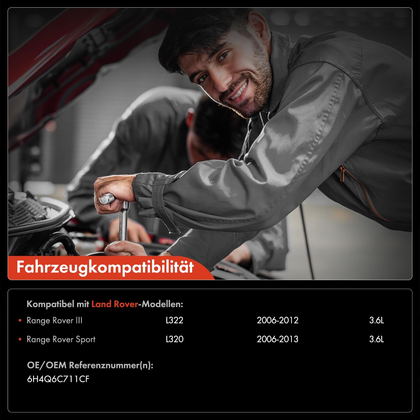 Frankberg ölkühler ölfilter Kompatibel mit R.a.n.g.e R.o.v.e.r III L322 3.6 D 4x4 R.a.n.g.e R.o.v.e.r Sport L320 3.6 D 4x4 Replace# 6H4Q6C711CF
