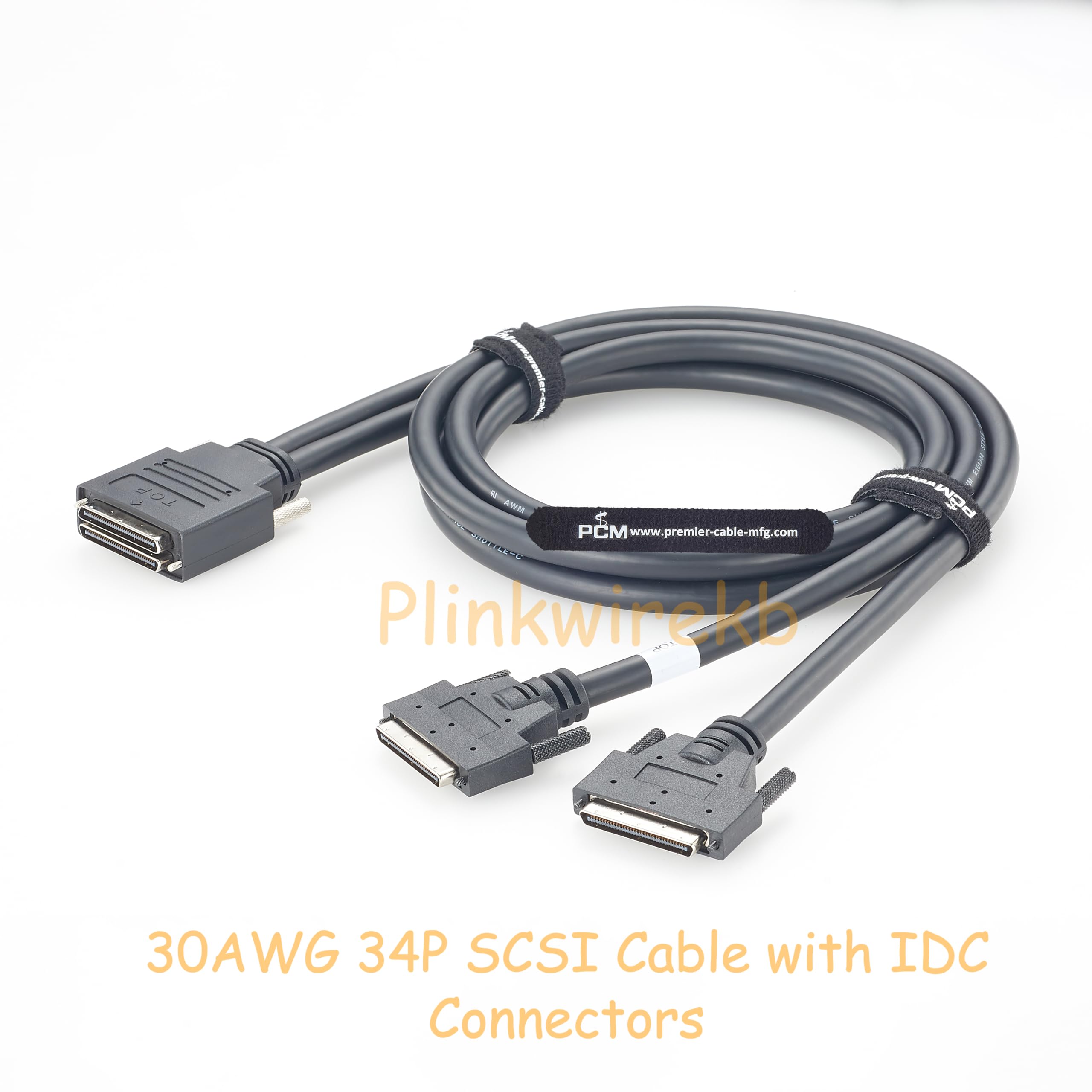 Câble mini SCSI 2S 68 broches mâle vers 2 x VHDCI 68 broches mâles 1,5 m, câble de données blindé 30 AWG 34P SCSI pour PC industriel, appareils de stockage et systèmes de test
