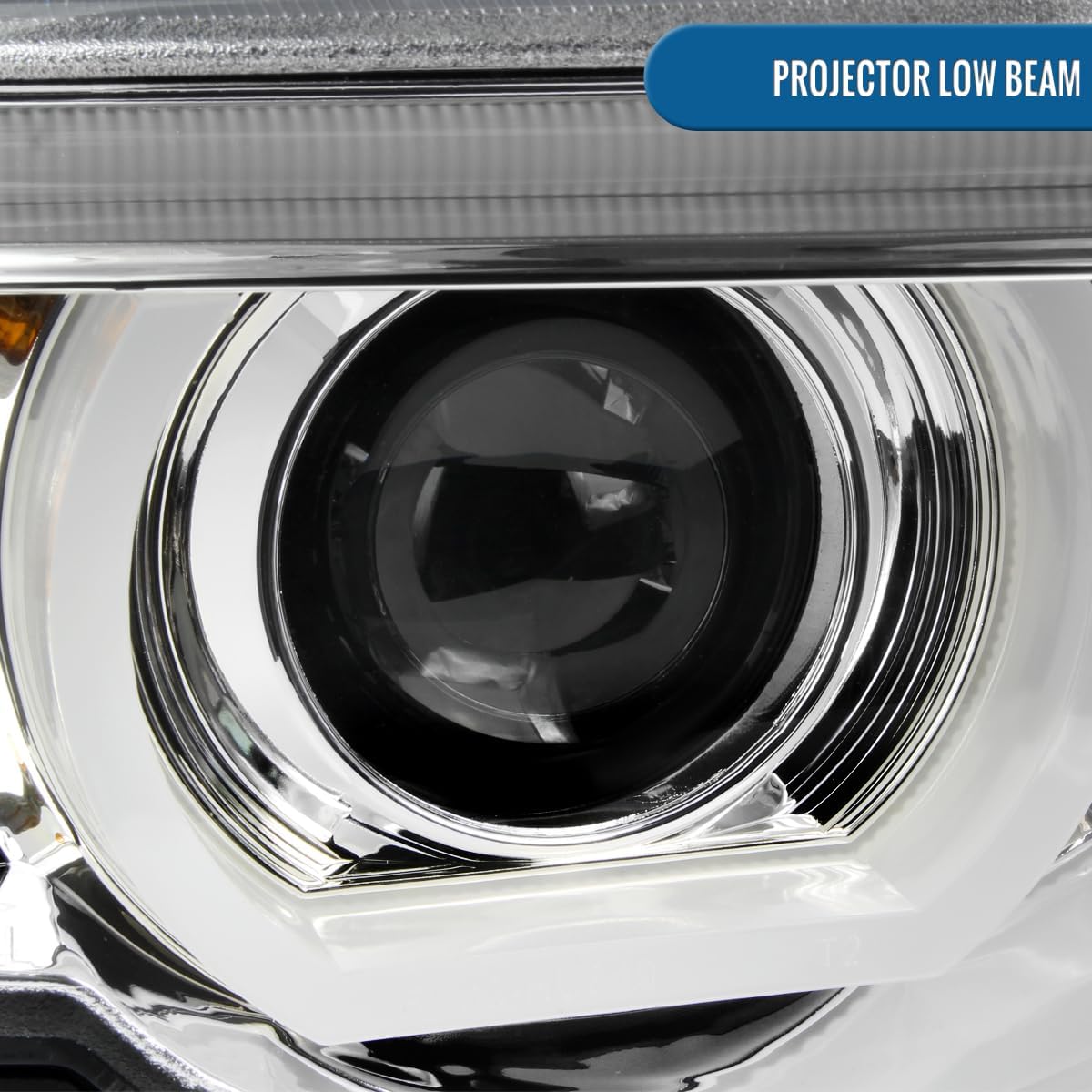 Ronnin - Fits 1995-2001 BMW E38 7-Series 740i 740iL Upgrade Projector Halogen Headlights Assembly Pair | Chrome
