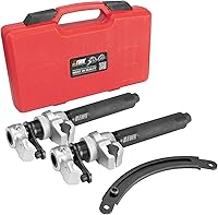Vista 1 de EWK Juego de 3 compresores de resorte helicoidal de alta resistencia Macpherson Strut Spring Compressor Set con mordazas de seguridad y soporte