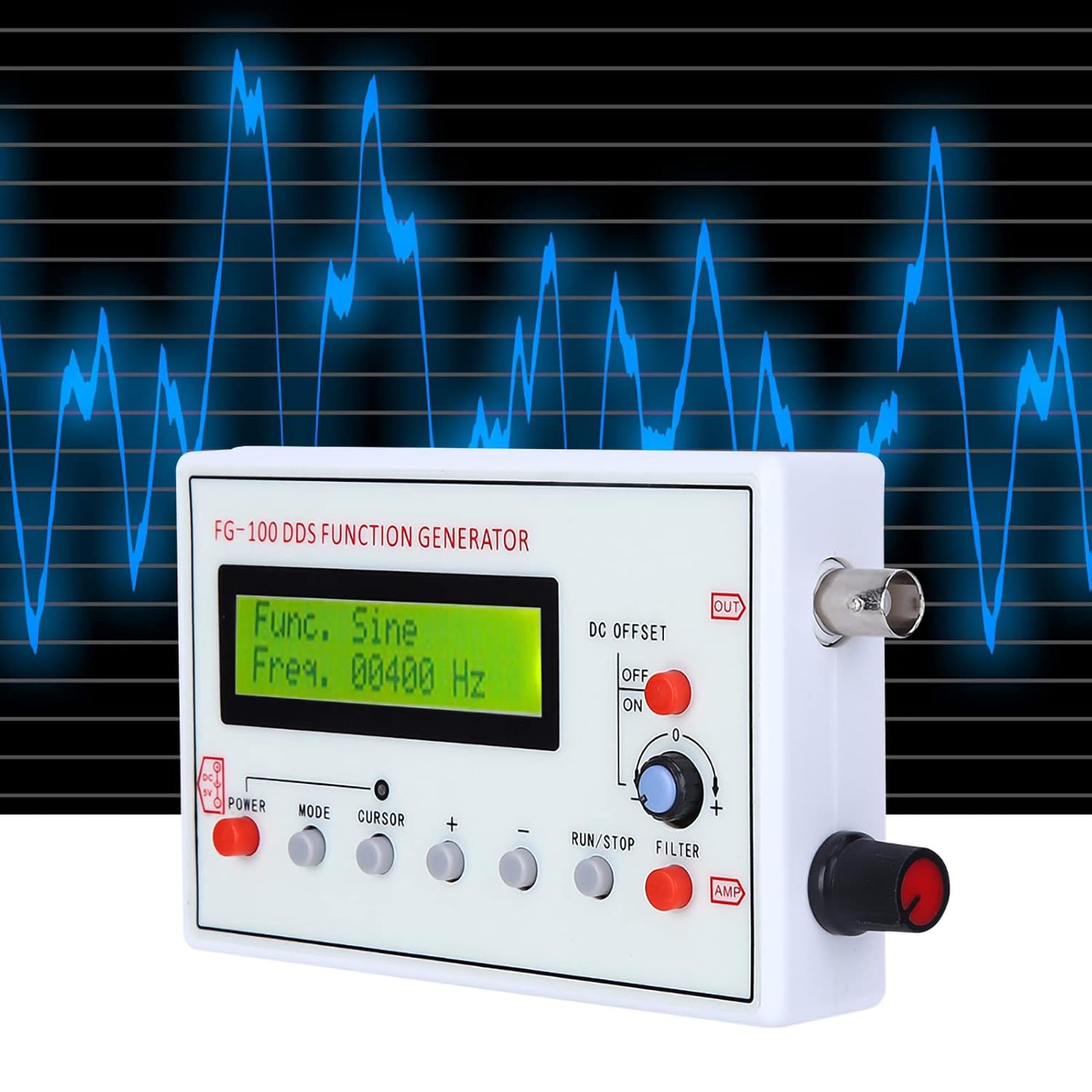 1Hz 500Khz DDS Fctional Signal Generator, DDS Fction Frequency Signal Generator, Frequency Heng Devices for Sine or Pulse
