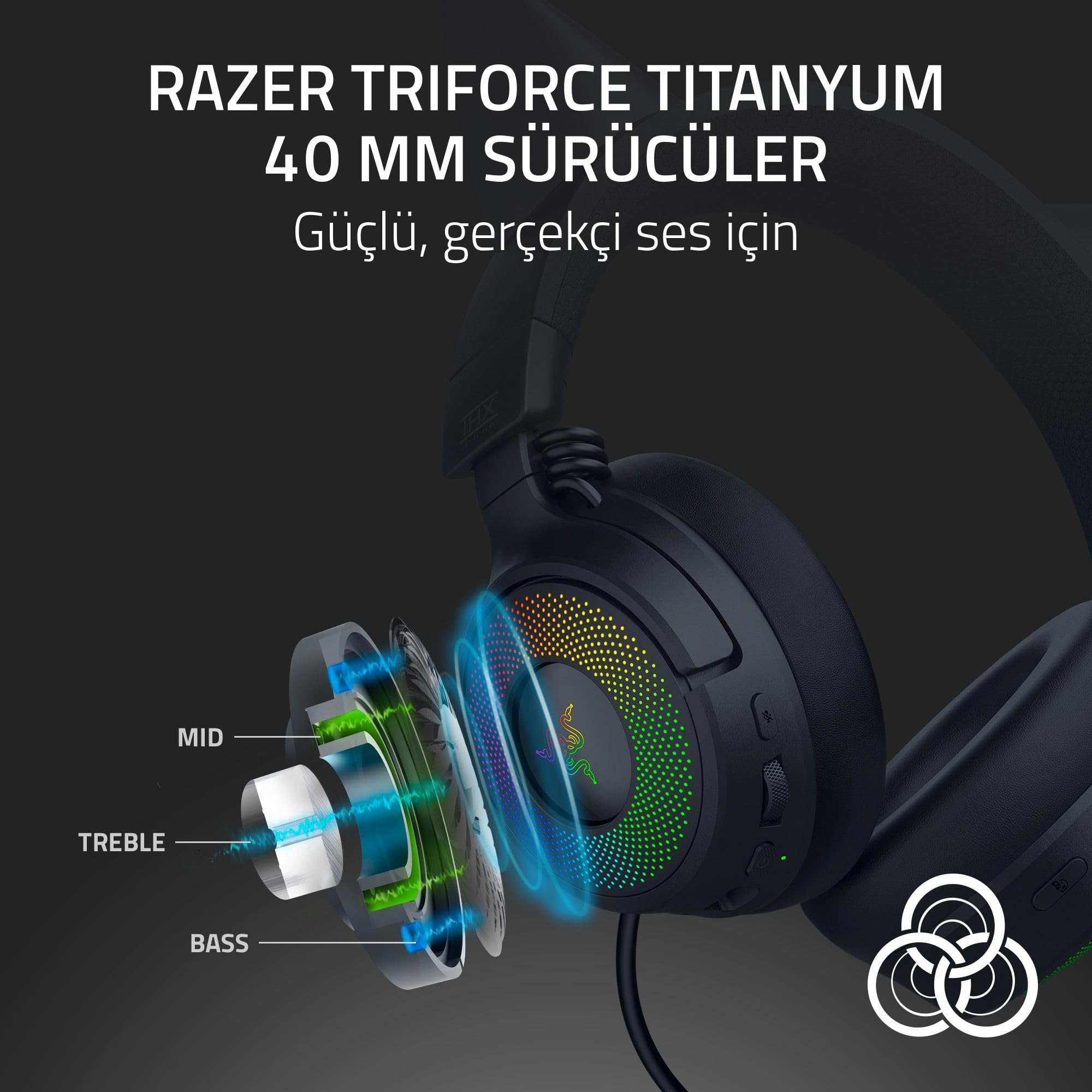 Razer Kraken Kitty V3 Pro - RGB Kitty kablosuz oyun kulaklığı