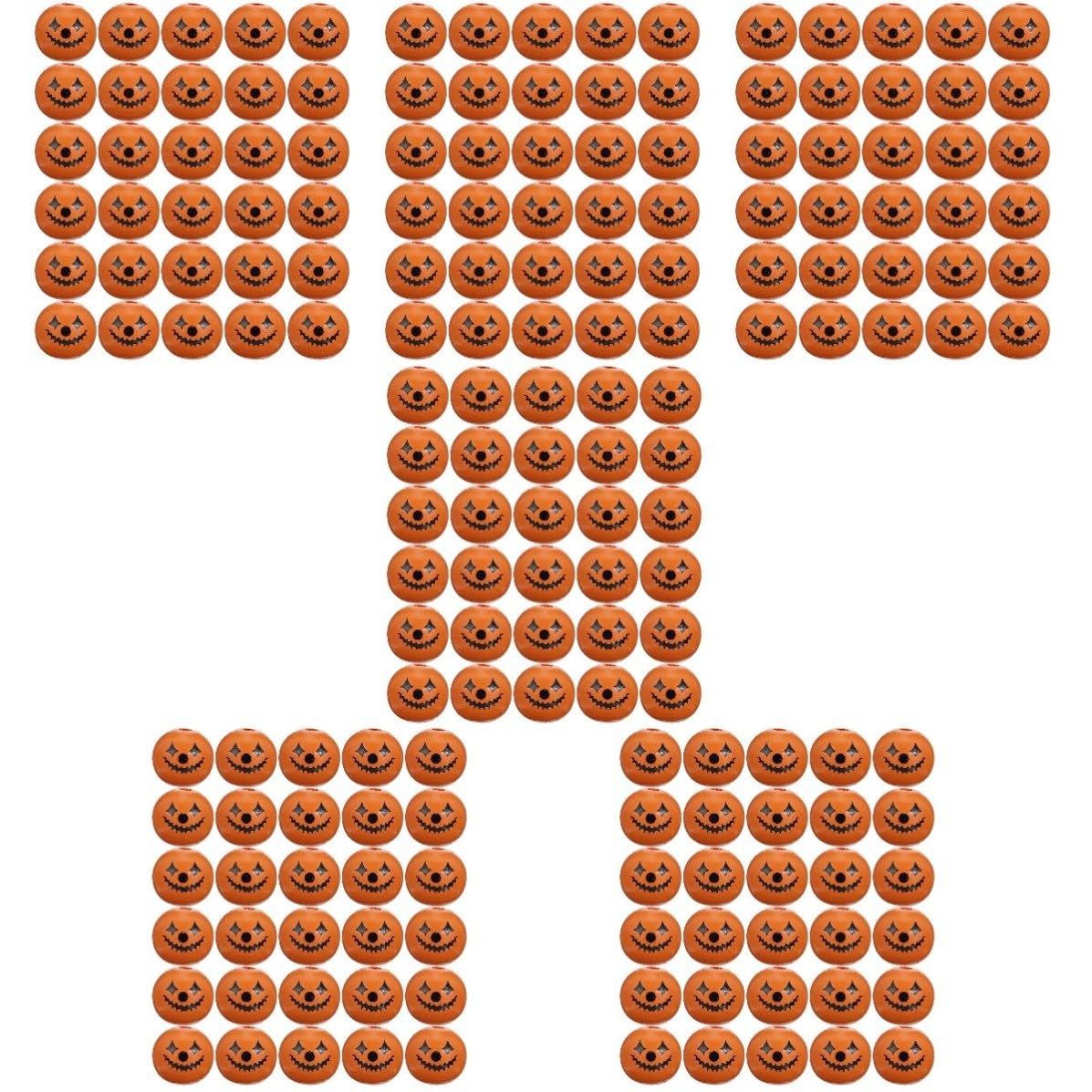 180 Piezas Cuentas Sueltas de Madera Diseño de Halloween