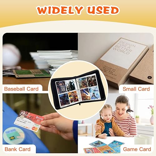 Miniatura 4 de Carpeta de tarjetas de 4 bolsillos para soporte de tarjetas de Pokémon, 480 tarjetas con 60 fundas extraíbles, coleccionista de tarjetas